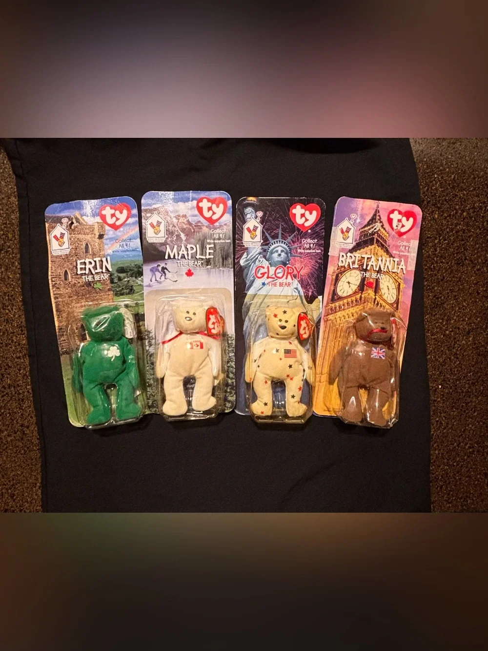 TY Beanie Baby Mcdonald’s Collectible Full Set - Erin, Maple, Glory & Britannia
